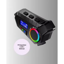 Mey İthalat® Kablosuz Bluetooth İnterkom IP65 Suya Dayanıklı 40mm HD Ses ve 40 Saat Pil