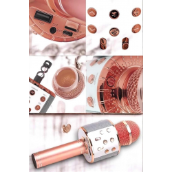 Mey İthalat® Kablosuz Bluetooth Karaoke Mikrofon USB ve AUX Girişli, Yüksek Ses Kalitesi