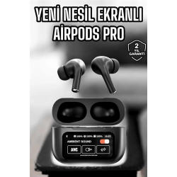 Mey İthalat® Kablosuz Bluetooth Kulaklık Ekranlı Uzun Şarj Süreli ANC Destekli