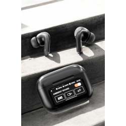 Mey İthalat® Kablosuz Bluetooth Kulaklık Ekranlı Uzun Şarj Süreli ANC Destekli