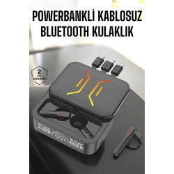 Mey İthalat® Kablosuz Bluetooth Kulaklık Powerbankli Uzun Pil Ömrü Yüksek Ses Kaliteli