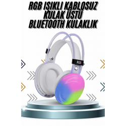 Mey İthalat® Kablosuz Bluetooth Kulaklık RGB Işıklı Kulak Üstü 5.3 Bluetooth Bağlantılı