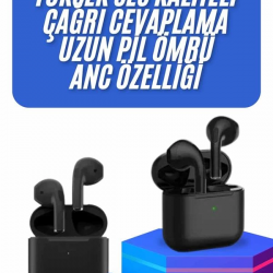 Mey İthalat® Kablosuz Bluetooth Kulaklık TWS Pro5 Kulaklık ANC Özelliği Dokunmatik Kontrol