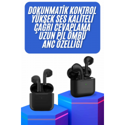 Mey İthalat® Kablosuz Bluetooth Kulaklık TWS Pro5 Kulaklık ANC Özelliği Dokunmatik Kontrol
