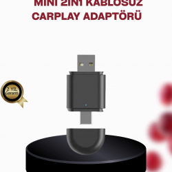 Mey İthalat® Kablosuz CarPlay Adaptörü – Bluetooth 5.4 ve Wi-Fi 6 Teknolojili Tak & Çalıştır Dönüştürücü