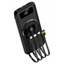 Mey İthalat® Kablosuz Çoklu Şarj Girişli 10.000 Mah Kablolu Powerbank Taşınabilir