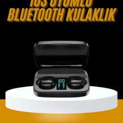 Mey İthalat® Kablosuz Dijital Göstergeli Çağrı Cevaplayabilen TWS 5.0 Bluetooth Kulaklık