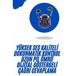 Mey İthalat® Kablosuz Dijital Göstergeli Powerbanklı IOS ve  Android Uyumlu Gaming Kulaklık