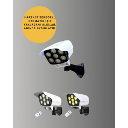 Mey İthalat® Kablosuz, Güneş Paneliyle Şarj Olan Dış Mekan Lambası – 8-10 Saat Aydınlatma Süresi