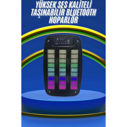 Mey İthalat® Kablosuz Hoparlör İOS ve Android Uyumlu Şarjlı SD Kart Girişli Bluetooth Hoparlör