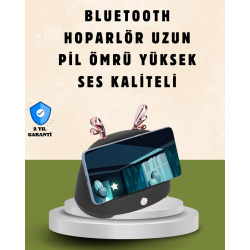 Mey İthalat® Kablosuz İndüksiyonlu Telefon Tutucu & Hoparlör – Net Ses, Kolay Kullanım