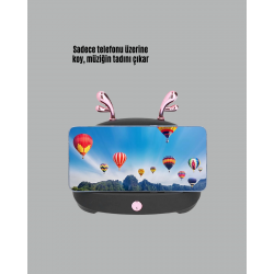 Mey İthalat® Kablosuz İndüksiyonlu Telefon Tutucu & Hoparlör – Net Ses, Kolay Kullanım