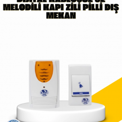 Mey İthalat® Kablosuz Kapı Zili Kolay Kurulumlu Modern Kullanım