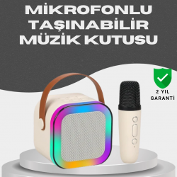 Mey İthalat® Kablosuz Karaoke Mikrofon Hoparlör Seti Güçlü Ses Çıkışı