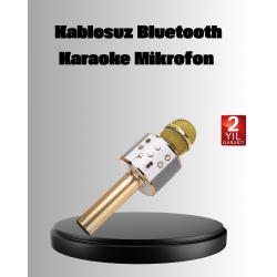 Mey İthalat® Kablosuz Karaoke Mikrofon USB AUX Destekli Parti ve Eğlence İçin