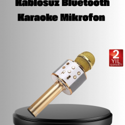Mey İthalat® Kablosuz Karaoke Mikrofon USB AUX Destekli Parti ve Eğlence İçin