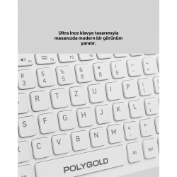 Mey İthalat® Kablosuz Klavye Mouse Takımı - Ergonomik, Sessiz ve Enerji Tasarruflu