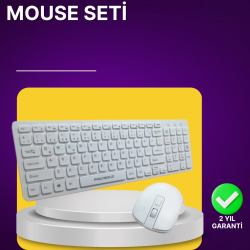 Mey İthalat® Kablosuz Klavye ve Mouse Seti - Ergonomik Tasarım, Sessiz Kullanım, Geniş Uyumluluk
