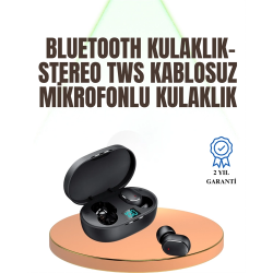 Mey İthalat® Kablosuz Kulak İçi Bluetooth Kulaklık Stereo Dokunmatik Kontrollü Kulaklık