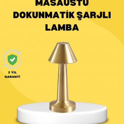 Mey İthalat® Kablosuz LED Masa Lambası 1800mAh 3 Renk Aydınlatma Dokunmatik