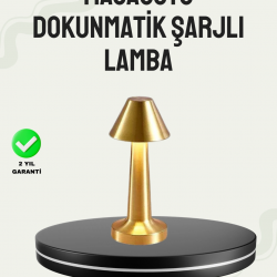 Mey İthalat® Kablosuz LED Masa Lambası 1800mAh 3 Renk Aydınlatma Dokunmatik