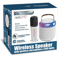 Mey İthalat® Kablosuz Mikrofonlu ve Işıklı Hoparlör