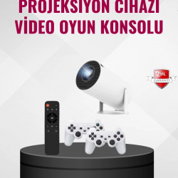 Mey İthalat® Kablosuz Mini Projeksiyon Cihazı Oyun ve Film İçin Taşınabilir Ev Sineması