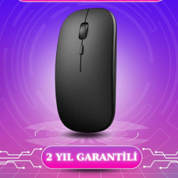 Mey İthalat® Kablosuz Mouse Fare Şarjlı Bluetooth Wireless Çift Modlu Sessiz