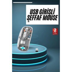 Mey İthalat® Kablosuz Mouse Fare Şarjlı Bluetooth Wireless Çift Modlu Sessiz