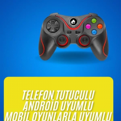 Mey İthalat® Kablosuz Oyun Kolu Bluetooth Joystick Gamepad Android Uyumlu