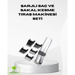Mey İthalat® Kablosuz Profesyonel Tıraş Makinesi – Şarjlı, 60 Dakika Kullanım Süreli, Çelik Bıçaklı, Sessiz Motor