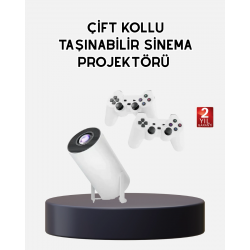 Mey İthalat® Kablosuz Projeksiyon Cihazı 4K Destekli HDMI USB Oyun Uyumlu