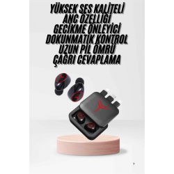 Mey İthalat® Kablosuz Şarj Göstergeli Powerbank Özellikli Bluetooth Kulaklık Çağrı Cevaplayabilen