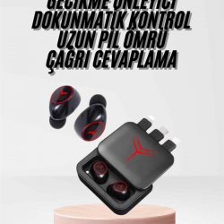 Mey İthalat® Kablosuz Şarj Göstergeli Powerbank Özellikli Bluetooth Kulaklık Çağrı Cevaplayabilen