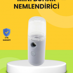 Mey İthalat® Kablosuz Şarjlı Buharlı Nemlendirici – Enerji Tasarruflu Taşınabilir Cilt Bakım Cihazı