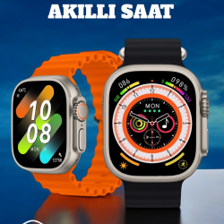 Mey İthalat® Kablosuz Şarjlı, Çağrı ve Müzik Kontrolü Sağlayan Akıllı Saat