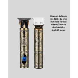 Mey İthalat® Kablosuz Şarjlı Profesyonel Tıraş Makinesi – 1800 mAh Lityum Pil