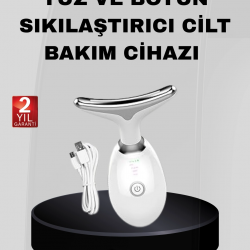 Mey İthalat® Kablosuz Şarjlı Yüz Sıkılaştırıcı Cihaz EMS Mikro Akım Anti-Aging Masaj Aleti