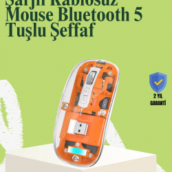 Mey İthalat® Kablosuz, Sessiz, Ergonomik ve Şarjlı Fare - Gelişmiş Çoklu Cihaz Desteği