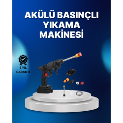 Mey İthalat® Kablosuz Taşınabilir Basınçlı Yıkama Tabancası Köpük Şişeli