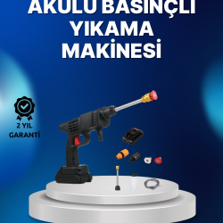 Mey İthalat® Kablosuz Taşınabilir Basınçlı Yıkama Tabancası Köpük Şişeli