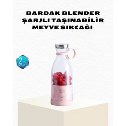 Mey İthalat® Kablosuz Taşınabilir Mini Blender – USB Şarjlı, 1200mAh