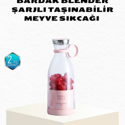 Mey İthalat® Kablosuz Taşınabilir Mini Blender – USB Şarjlı, 1200mAh