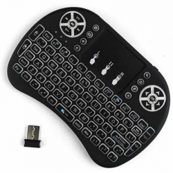 Mey İthalat® Kablosuz Türkçe Q Klavye RGB Işıklı Televizyon Ps3 Dokunmatik Mouse