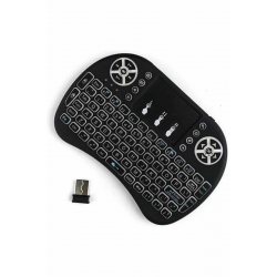 Mey İthalat® Kablosuz Türkçe Q Klavye RGB Işıklı Televizyon Ps3 Dokunmatik Mouse