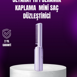 Mey İthalat® Kablosuz USB Şarjlı Saç Düzleştirici Tarak – Seyahat Boy