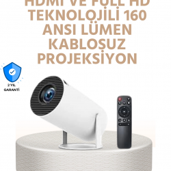 Mey İthalat® Kablosuz ve Kablolu Bağlantı Seçenekli Ev Tipi Projeksiyon