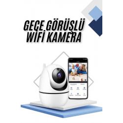 Mey İthalat® Kablosuz Wifi Destekli Akıllı Güvenlik Kamerası Hareket Sensörlü