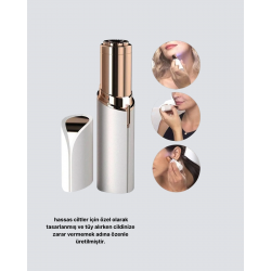 Mey İthalat® Kadınlar İçin Yüz ve Kaş Epilatörü – Hassas Cilt Dostu, Pil ile Çalışan, Taşınabilir ve Şık Tasarım