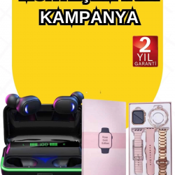 Mey İthalat® Kadınlara Özel Bileklik Hediyeli Akıllı Saat ve Dijital Göstergeli ANC Özellikli Bluetooth Kulaklık